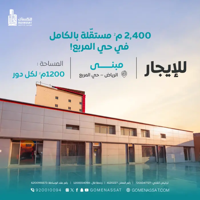 مبنى طريق الضباب للايجار - شركة منصات العقارية